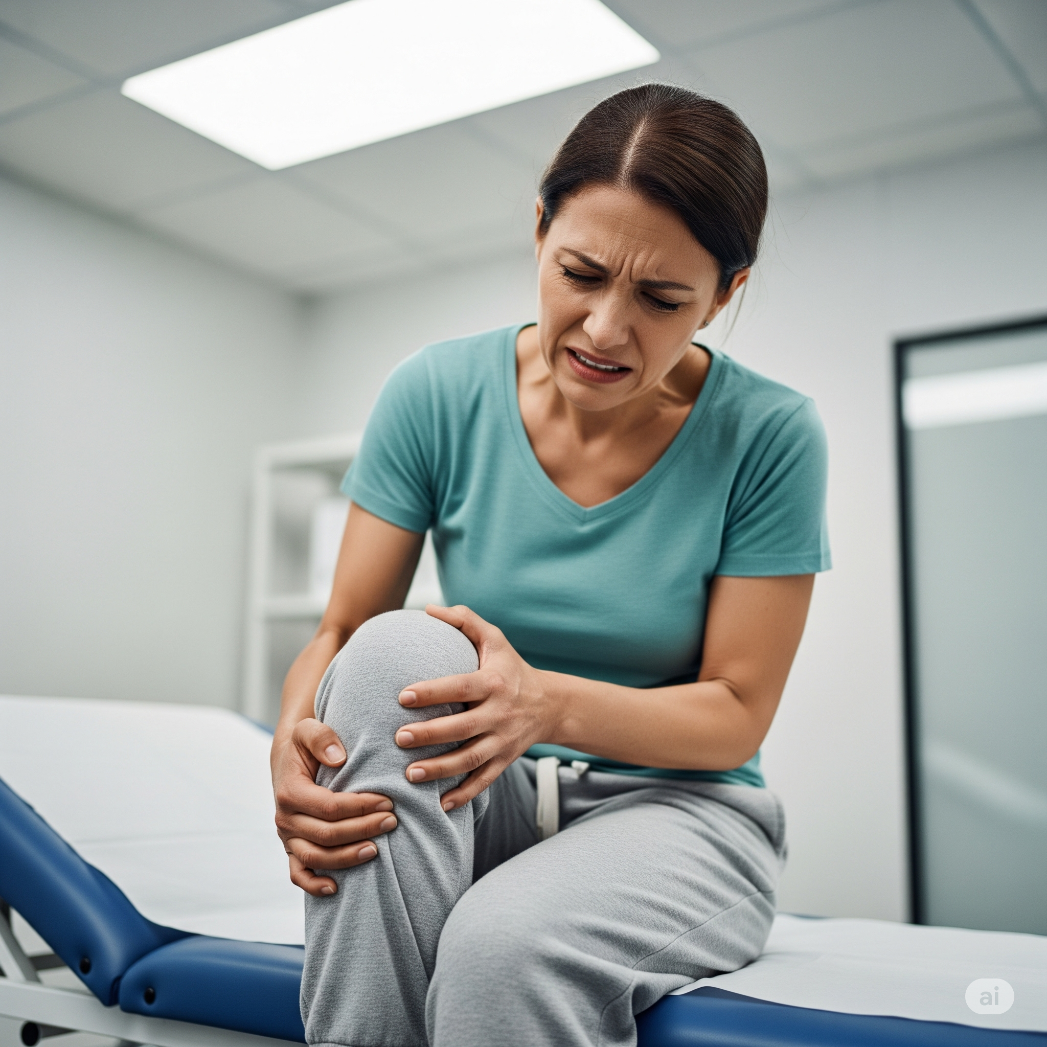 women in knee pain